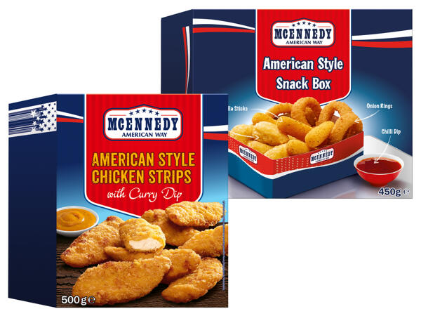 American Style Chicken Strips oder Snack Box