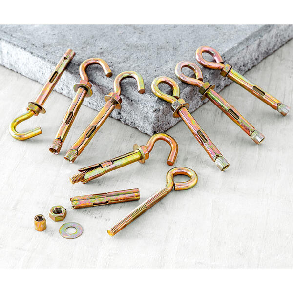 Ösen und Haken mit Metalldübeln 24tlg.