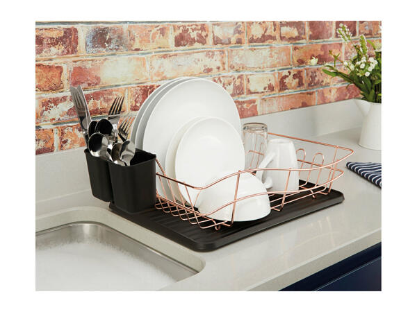Tower Rose Gold Dish Rack with Tray