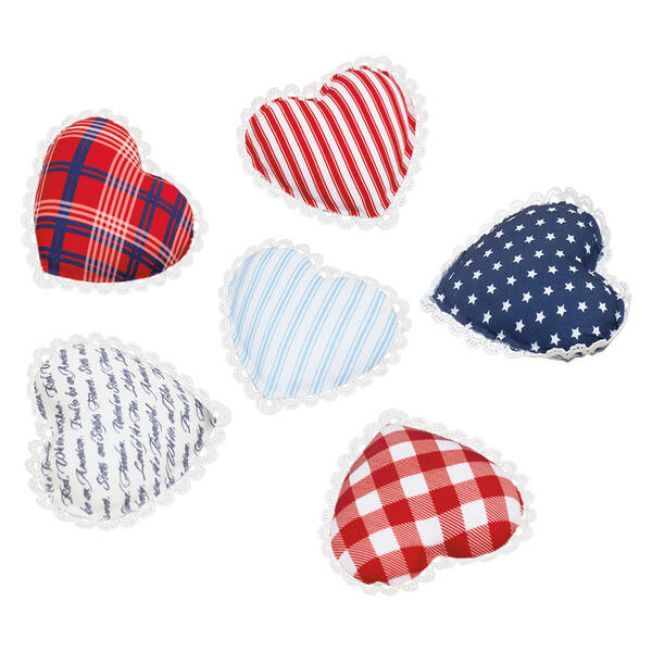 KIRKTON HOUSE Crochet Trim Heart Americana Bowl Fillers