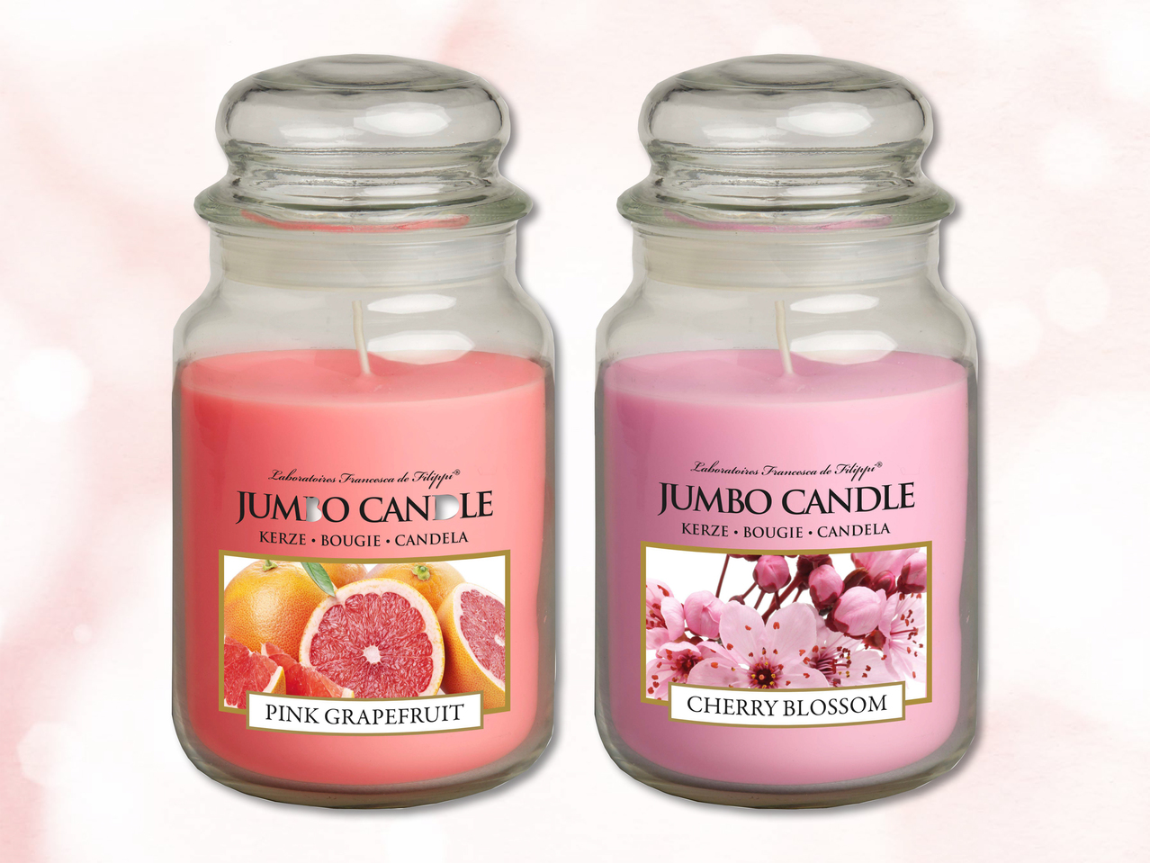 Bougie Jumbo Pink Grapefruit/ Cherry Blossom
