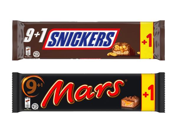 Mars/​Snickers 9+1 gratis XXL