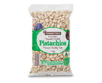 Forresters Roasted and Salted Pistachios 1kg