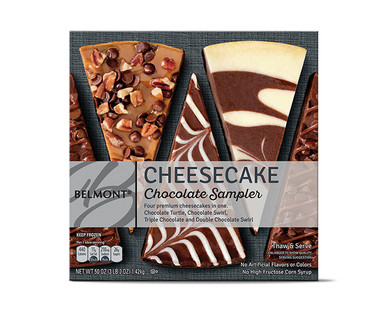 Belmont Chocolate Sampler or Chocolate Covered Strawberry Cheesecake