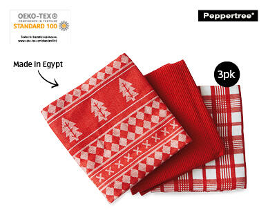 Egyptian Cotton 3 Piece Tea Towel Pack