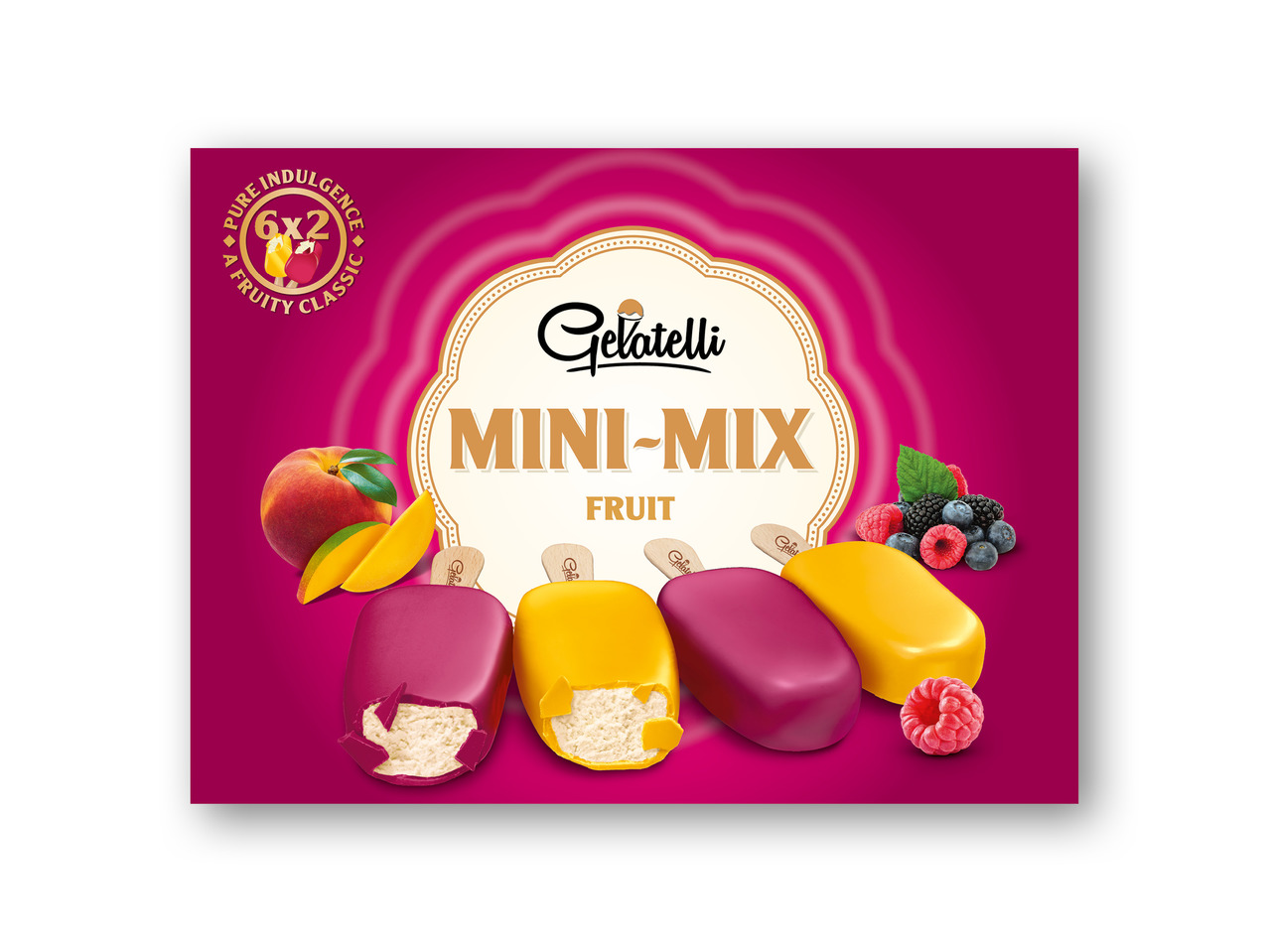 GELATELLI Minifrugtis med vanilje