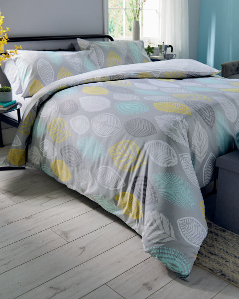 Double Printed Duvet Set Leaf
