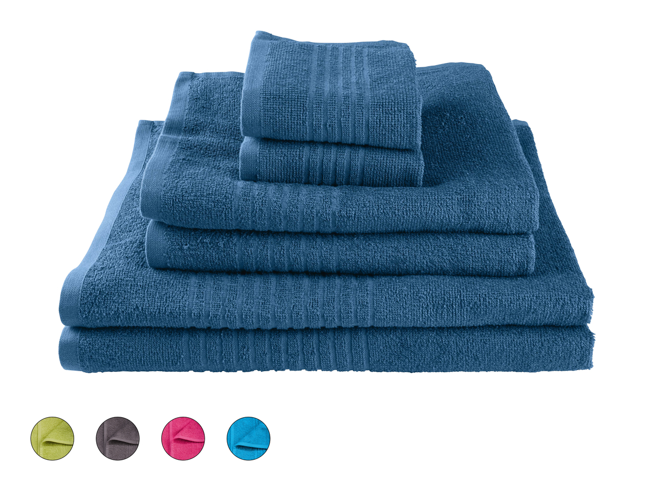 Serviettes éponge, 6 pièces