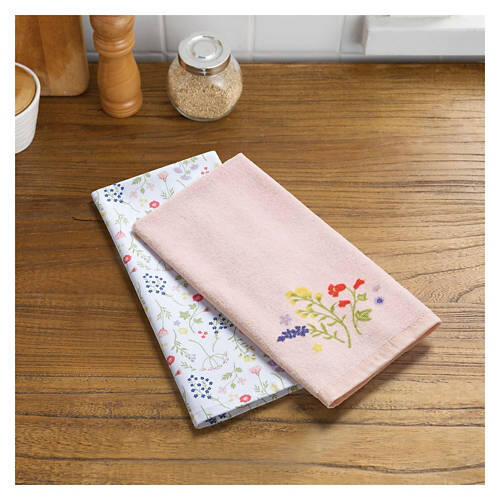 16" x 28" Kitchen Towels - Floral, 2 pack
