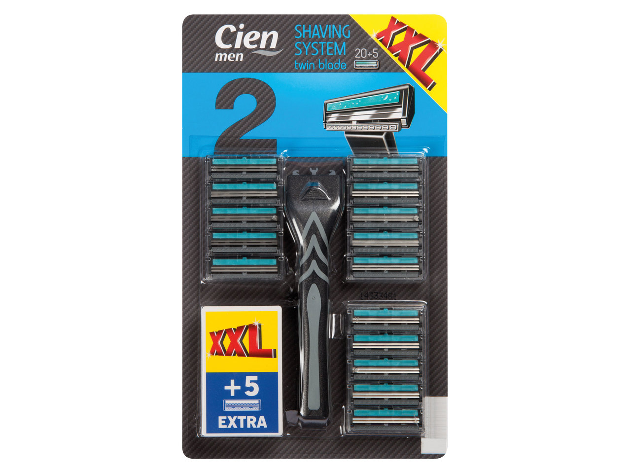 CIEN MEN 2-Klingenrasierer 20 + 5 Klingen gratis