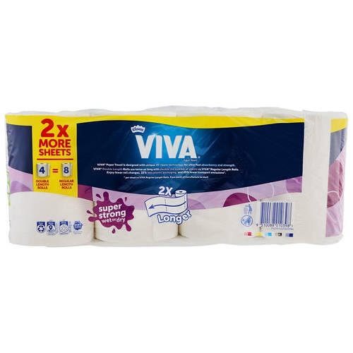 Paper Towel Double Length 4 Pack