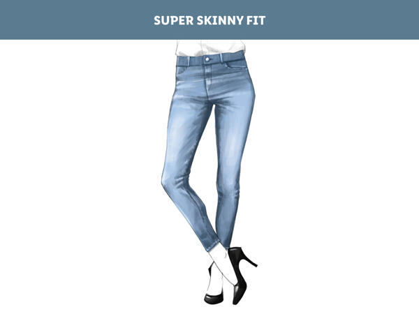 Damen Jeans Super Skinny Fit Highwaist