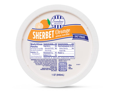 Sundae Shoppe Fat Free Sherbet