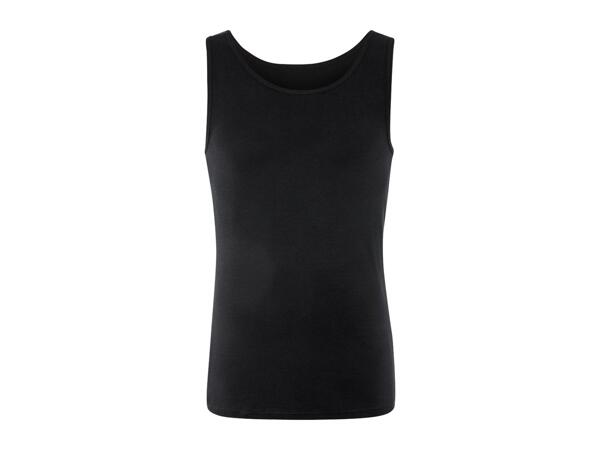 Livergy Men's Black Ribbed Vests - 3 Pack