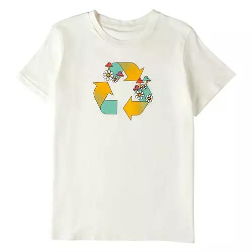 Ladies Earth Day Short Sleeve Graphic Tee - White, XL