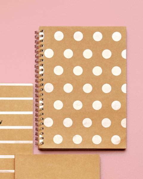 A5 Spiral Notebook Natural/Copper