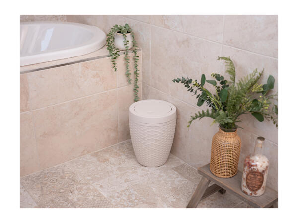 Addis 5L Rattan Effect Bathroom Bin