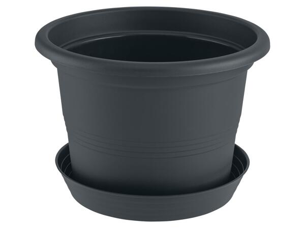 Plant pot with saucer, 28cm