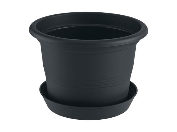 Urtepotte med underskål