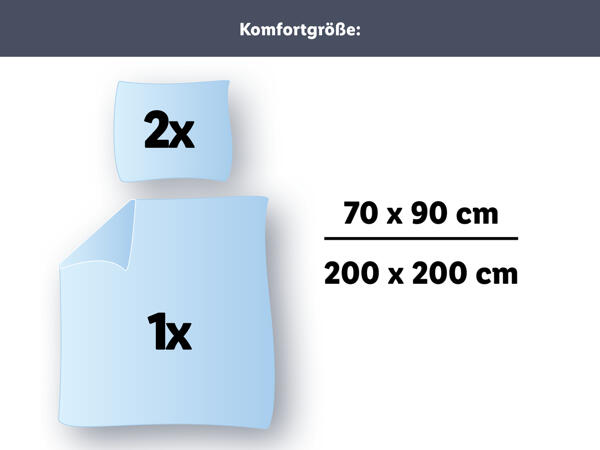 Mako-Satin-Bettwäsche, Komfortgröße