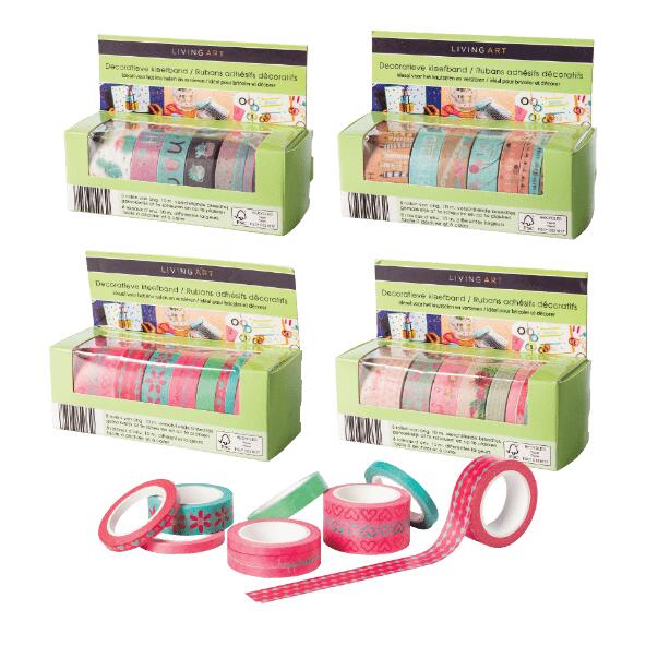 Ruban adhésif décoratif, 8 pcs