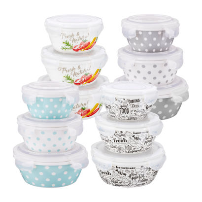 Porcelænsskåle med låg