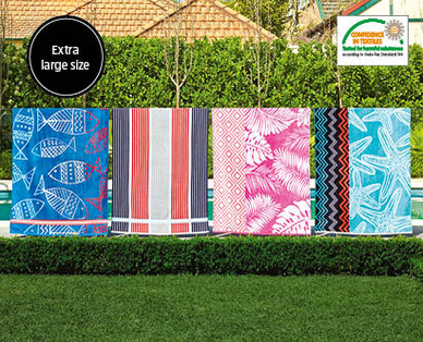 VELOUR JACQUARD BEACH TOWEL