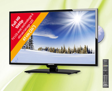 TV à rétroéclairage LED 61 cm (24") avec triple tuner HD intégré MEDION(R) LIFE(R)