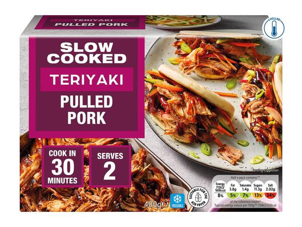 Slow Cooked Pulled Pork With Teriyaki Sauce