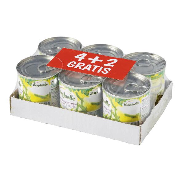 Bonduelle sperziebonen, 6-pack