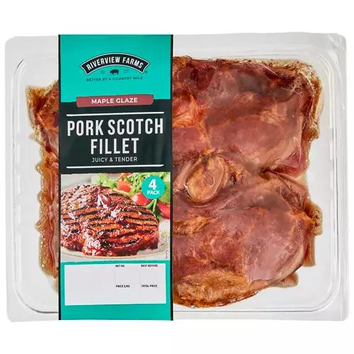Maple Glaze Pork Scotch Fillet Steaks