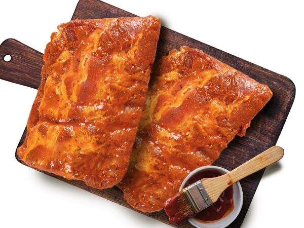 Frische BBQ Ribs mariniert