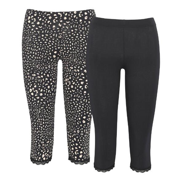 UP2Fashion(R) 				Capri-Leggings mit Spitze, 2 St.