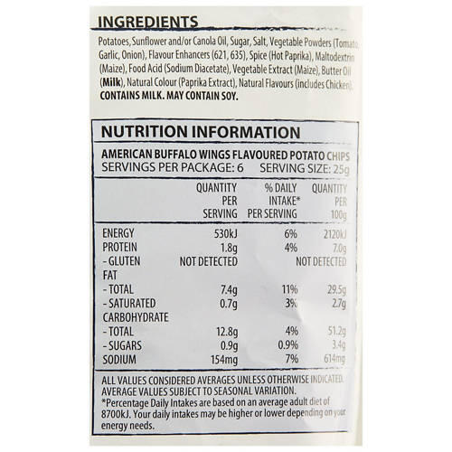 Buffalo Wings Chips 150g
