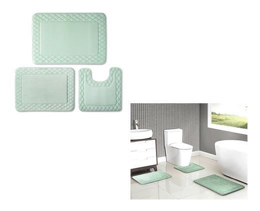 Huntington Home 
 3-Piece Memory Foam Bath Mat Set
