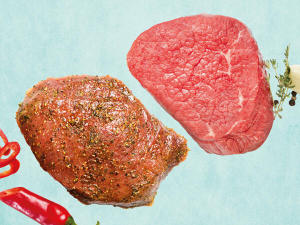 WIESENTALER Frisches Hüftsteak mariniert oder Eye of Round-Steak