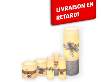 Bougie LED avec cire véritable, XL MY LIVING STYLE