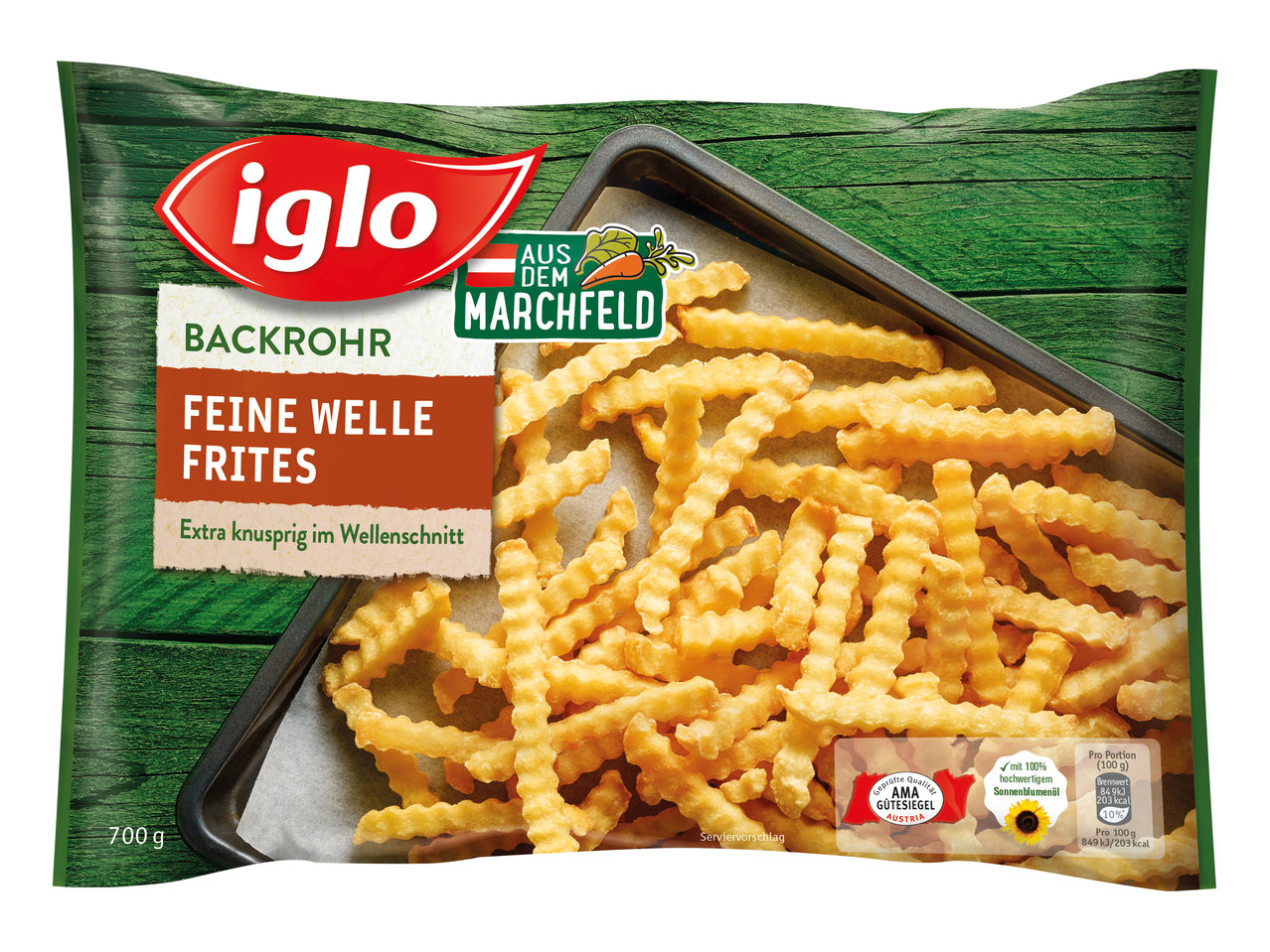 IGLO Marchfelder Kroketten oder Feine Welle Frites
