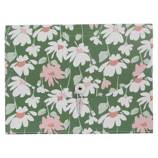 PEMBROOK Green Floral Expandable File Folder