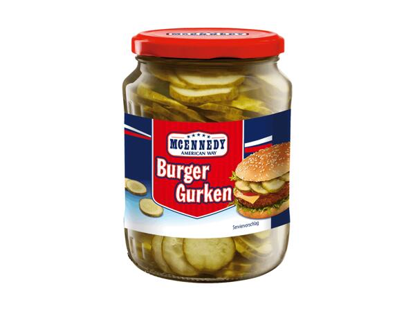 Concombres pour hamburger