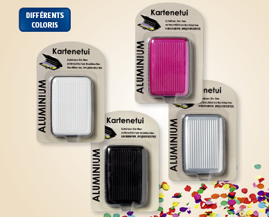 Porte-cartes en aluminium