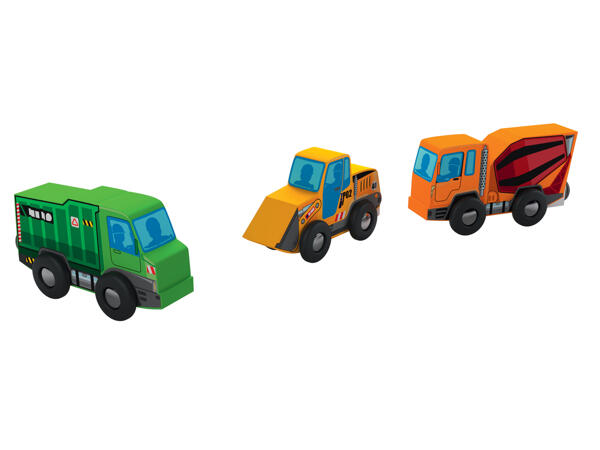 Wooden Track Game Vehicle set