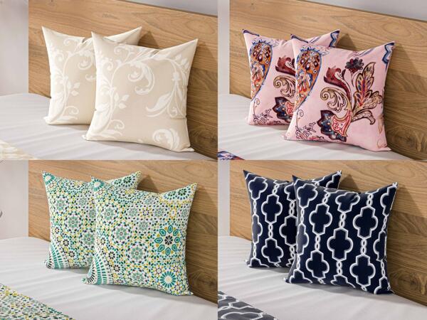 LIVARNO HOME(R) Pudebetræk af mikrofibersatin 2-pak