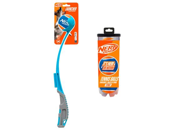 NERF DOG Air Strike Tennis Ball Launcher / Tennis Balls