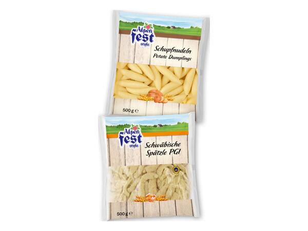 Dumplings - Schwäbische Spätzle PGI or Schupfnudeln
