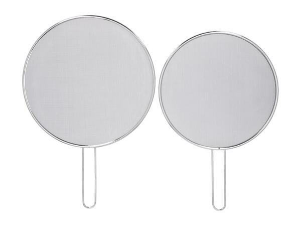 SILVERCREST Stainless Steel Splatter Guard Set - 2 Pieces