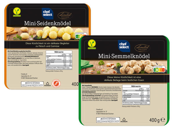 Mini-Seiden- oder Semmelknödel
