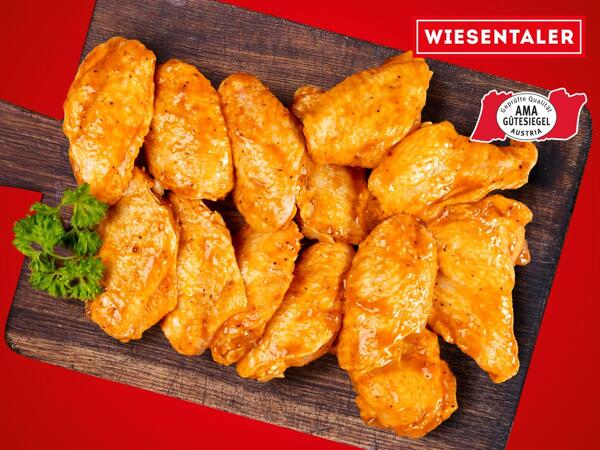 Frische Maishendl Flügel mariniert
