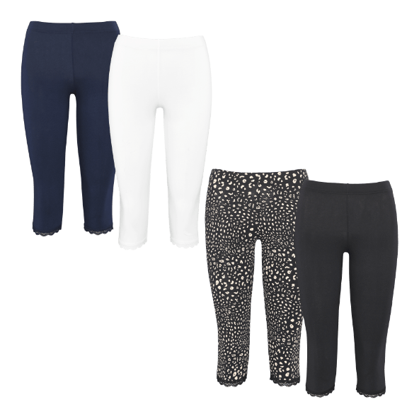 UP2Fashion(R) 				Capri-Leggings mit Spitze, 2 St.