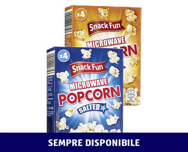 SNACK FUN 
 POPCORN PER MICROONDE